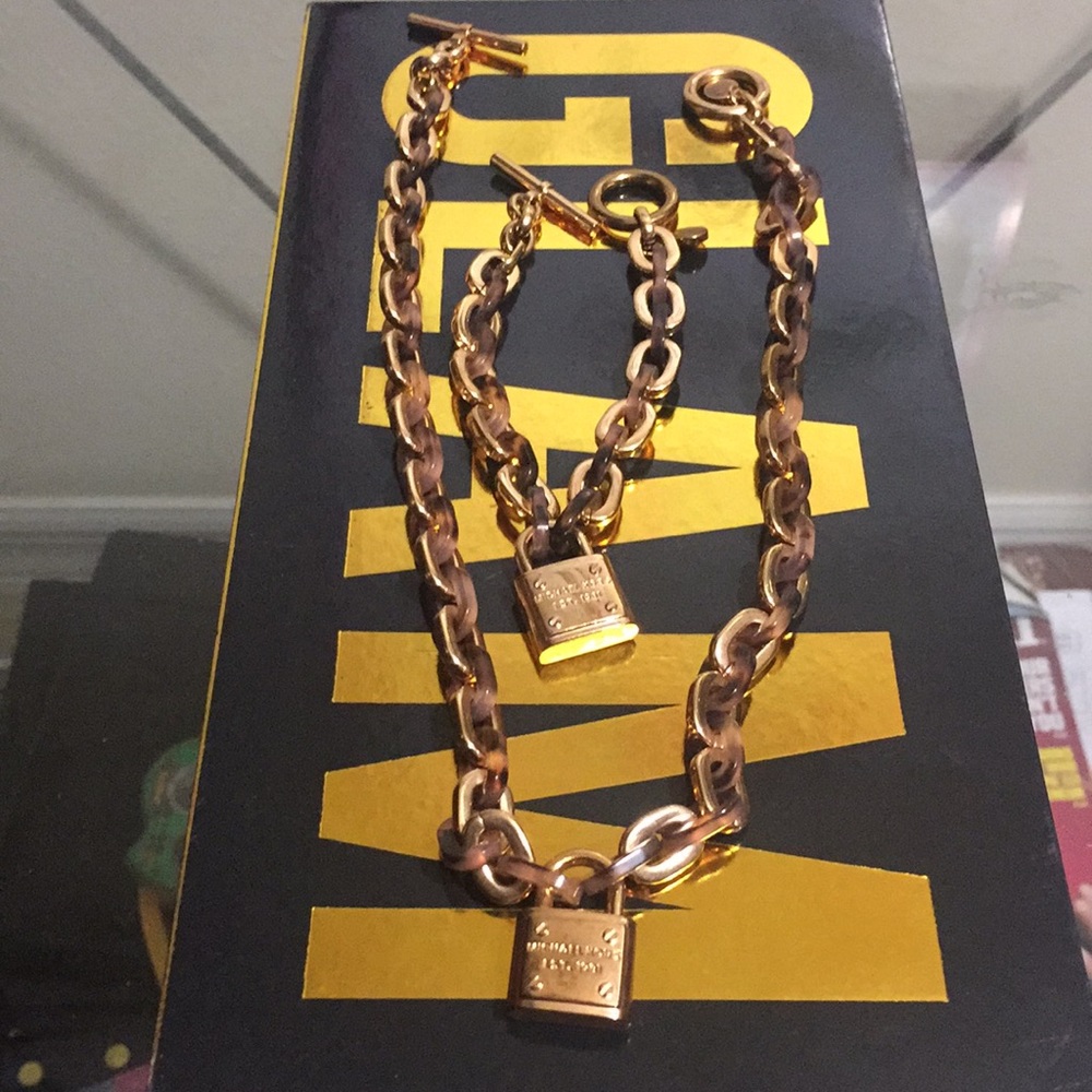 Michael Kors Authentic Necklace and Bracelet Set